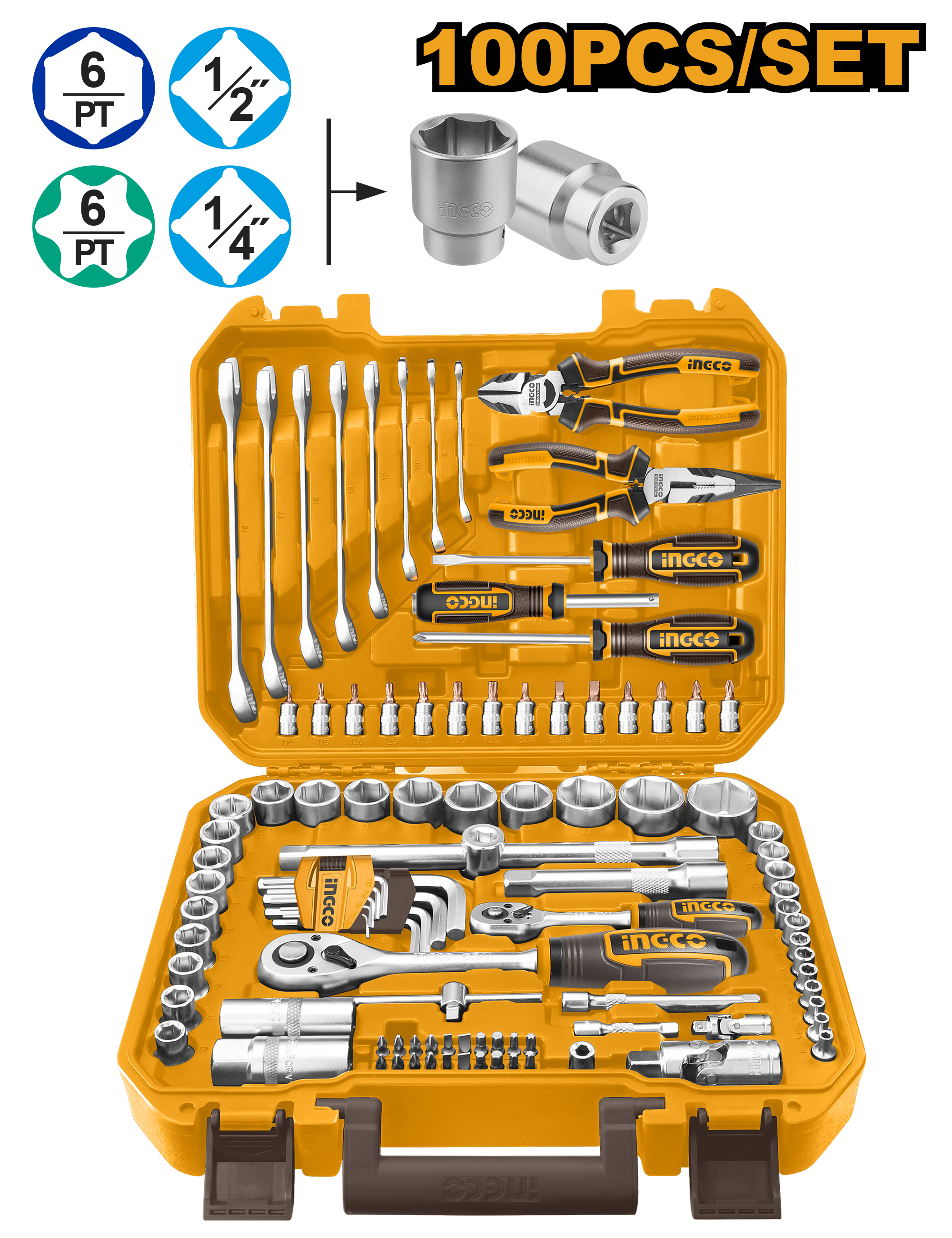 INGCO 100 PCs Tools Set - HKTHP21001