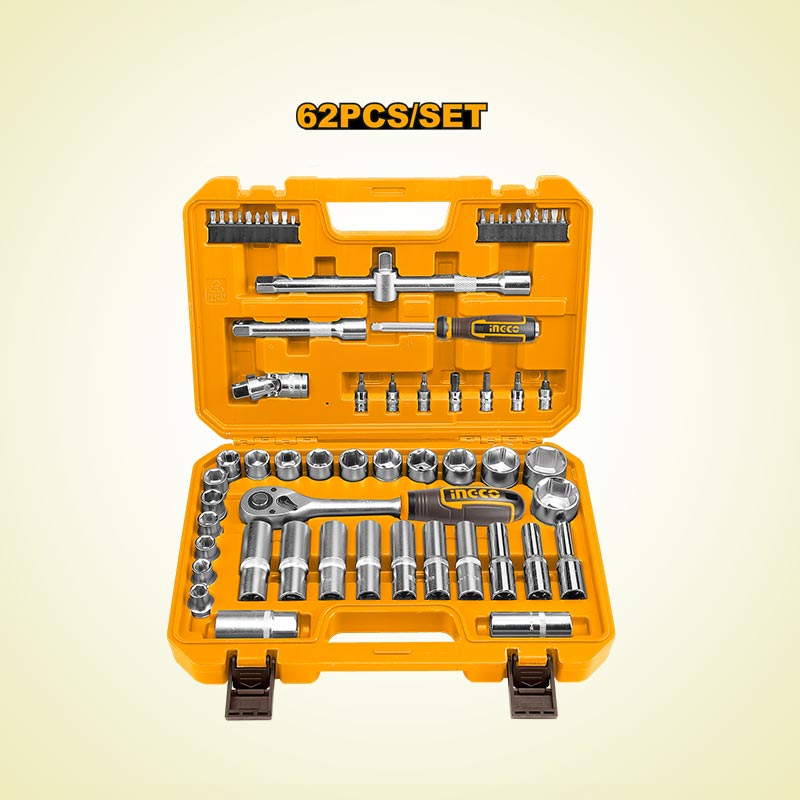 INGCO 62 PCs 1/2" Socket Set - HKTS12602