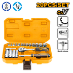 INGCO 20 PCs 1/4" Socket Set- HKTS14201