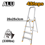 INGCO 4 Steps, 330LBS, 26x25x3CM Household Ladder - HLAD06041