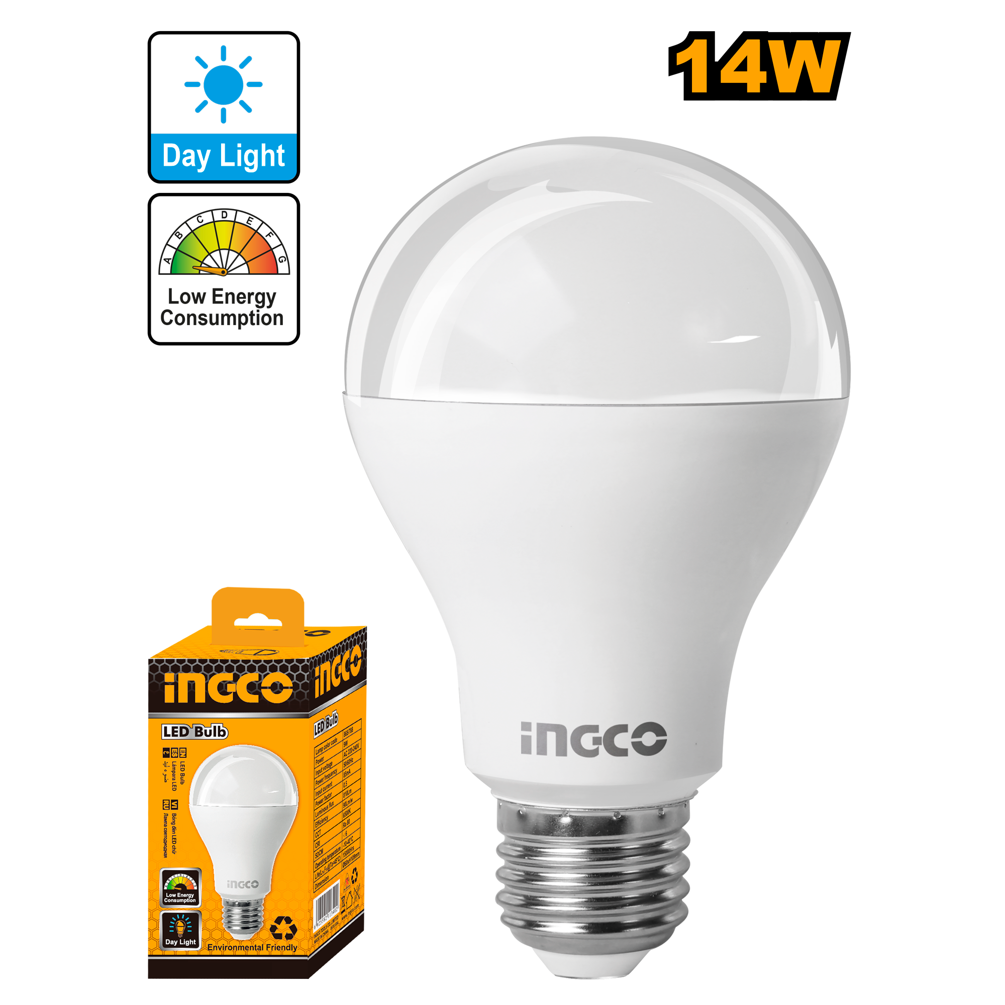 INGCO 14W LED Bulb (Day light) - HLBACD2141