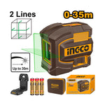 INGCO 2 Lines, 0-35M Self-Leveling Line Laser - HLL156601