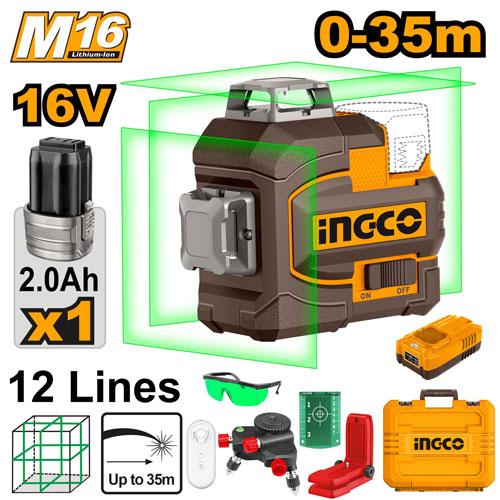 INGCO Cordless 3D-laser level - HLL301201