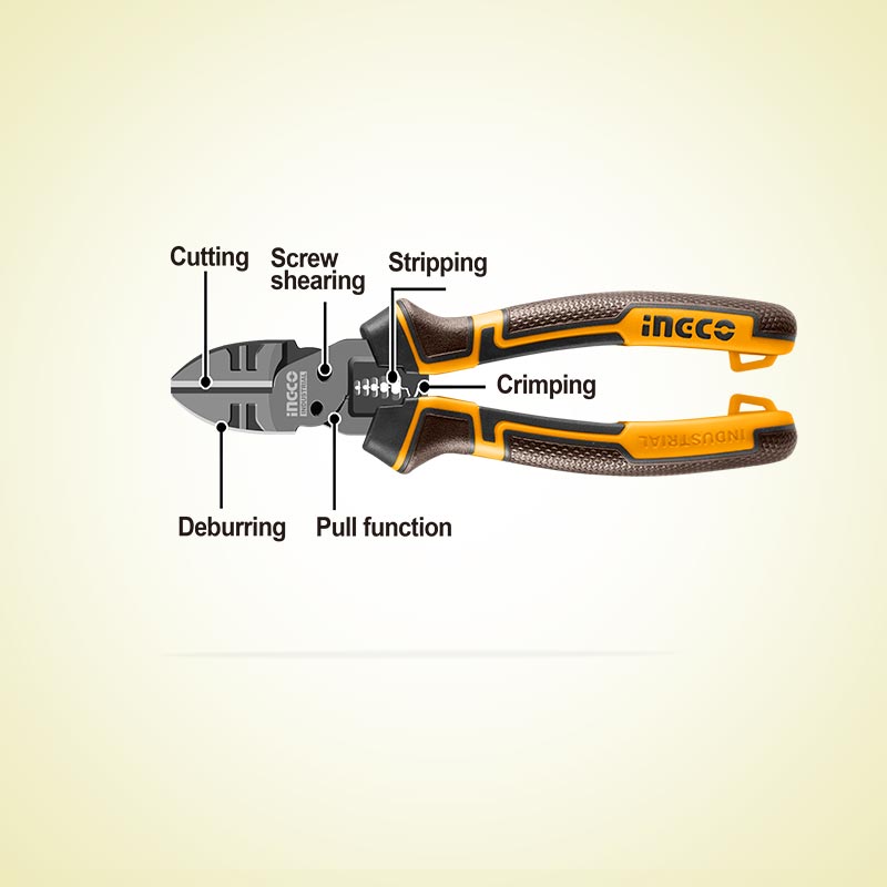 INGCO 200MM (8") 6-in-1 Multi-Function Diagonal Cutting Pliers - HMFDCP28200