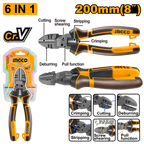 INGCO 200MM (8") 6-in-1 Multi-Function Diagonal Cutting Pliers - HMFDCP28200
