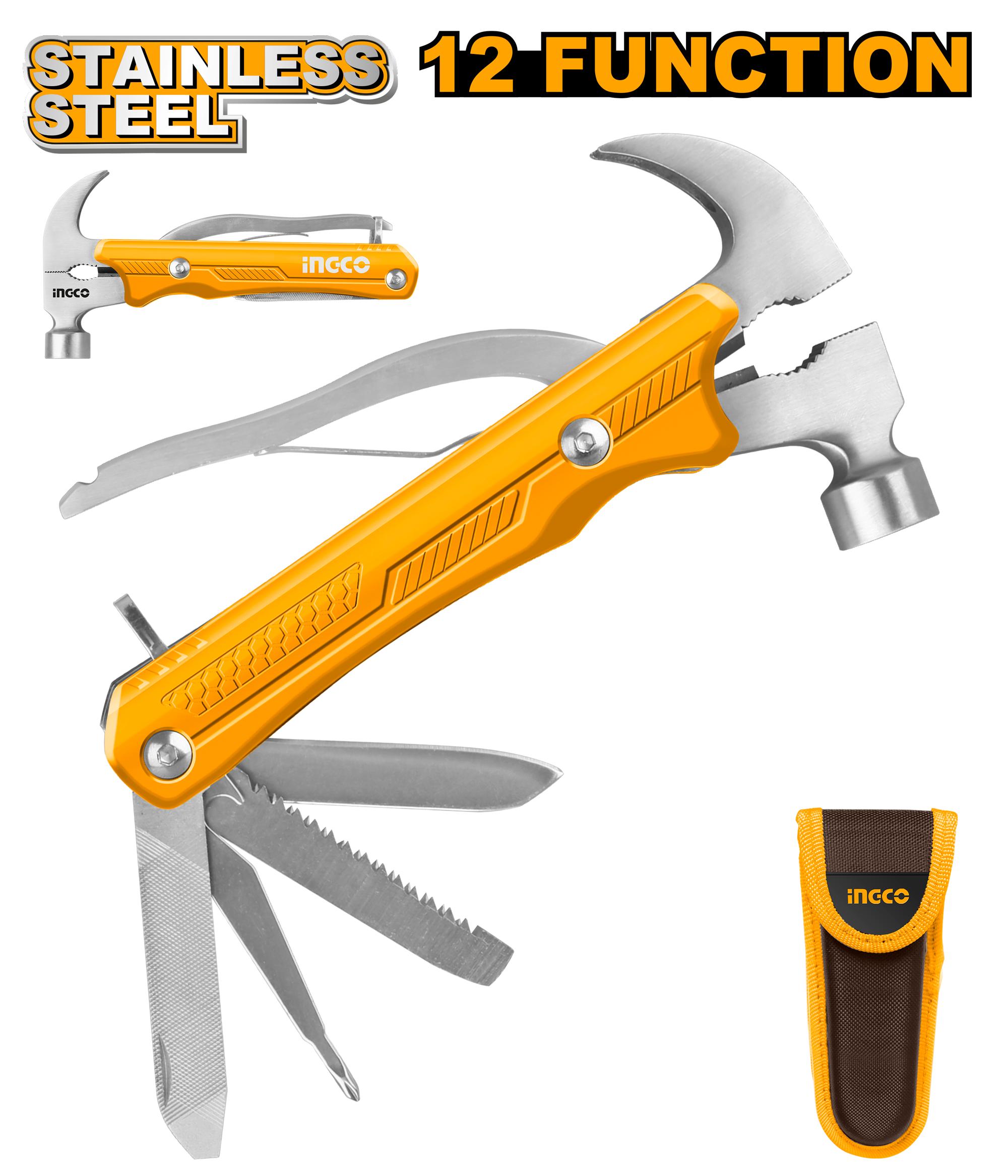 INGCO 12 Multi-Function Hammer Stainless Steel - HMFH0121 Main image