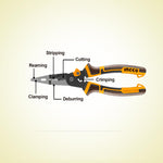 INGCO 200MM (8") 6-in-1 Multi-Function Long Nose Pliers - HMFLNP28200
