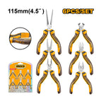 INGCO 115MM (4.5") 6 Pcs Mini Pliers Set - HMPS06115