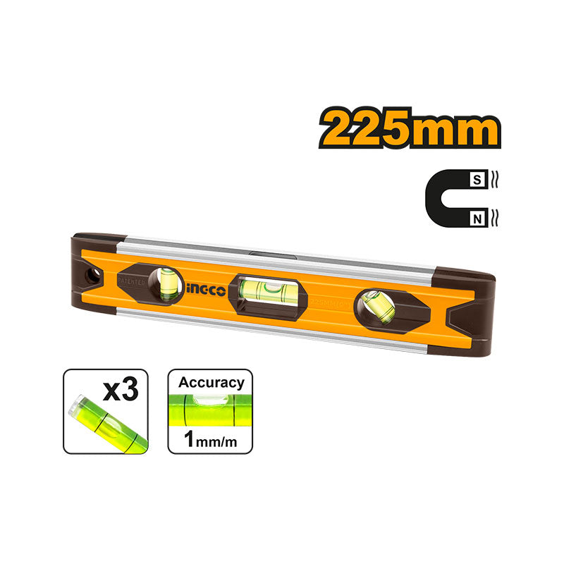 INGCO 225MM Mini Spirit Level - HMSL01030