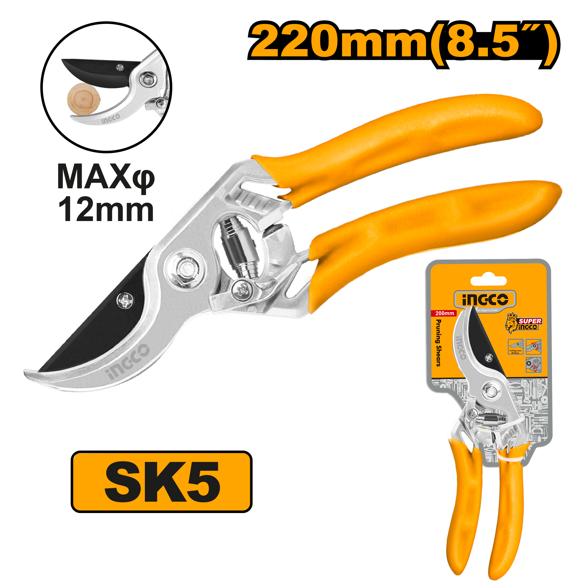INGCO 220MM (8.5") Pruning Shear - HPS0109