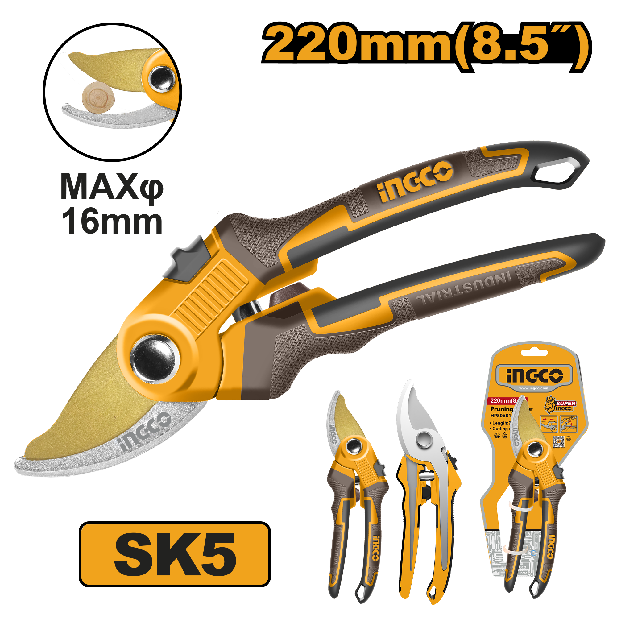 INGCO 220MM (8.5") Pruning Shear - HPS0601