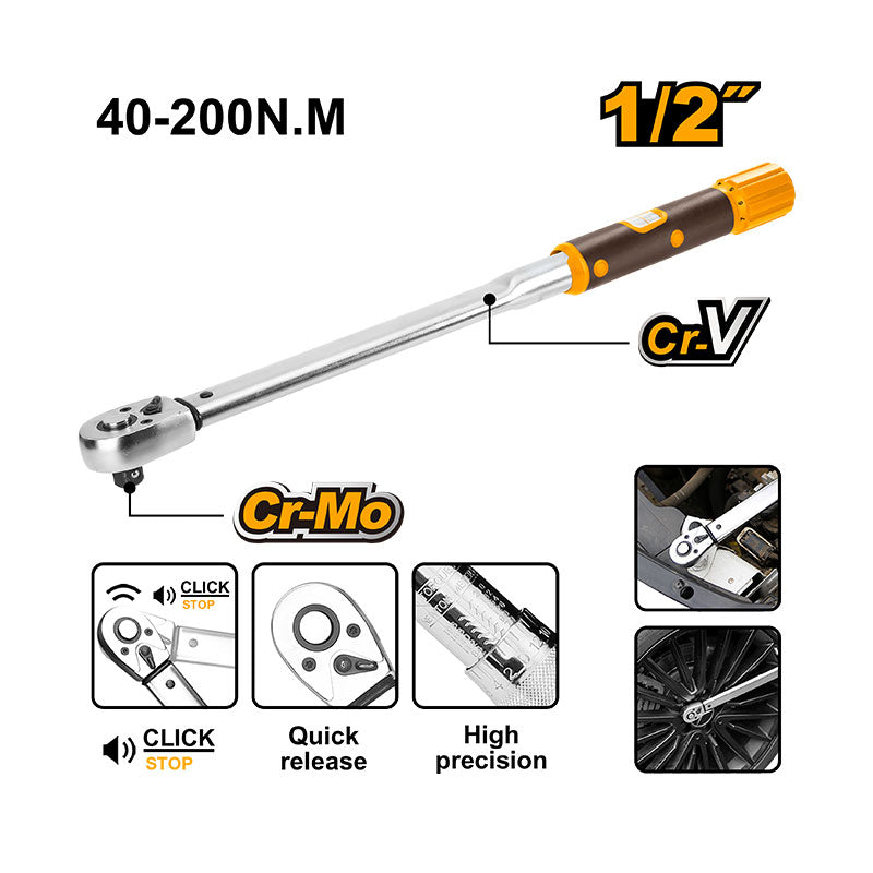 INGCO 1/2" Torque Wrench - HPTW200N1
