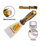 INGCO Metal Head End, Flexible 60MM (2.5") Putty Trowel - HPUT08060
