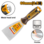 INGCO Metal Head End, Flexible 60MM (2.5") Putty Trowel - HPUT08060