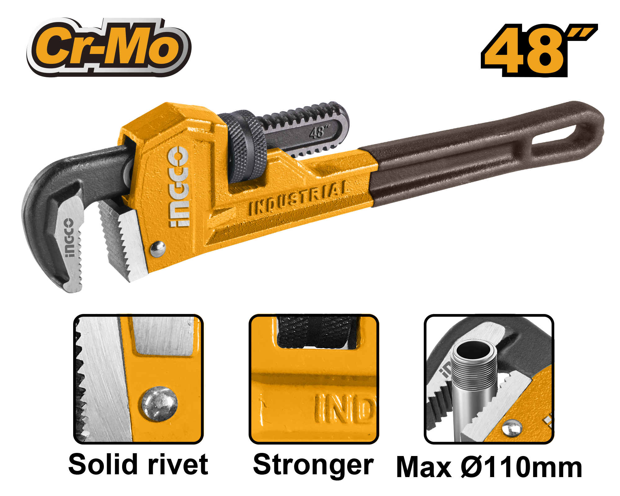 INGCO 48" Pipe Wrench - HPW0848 Main image