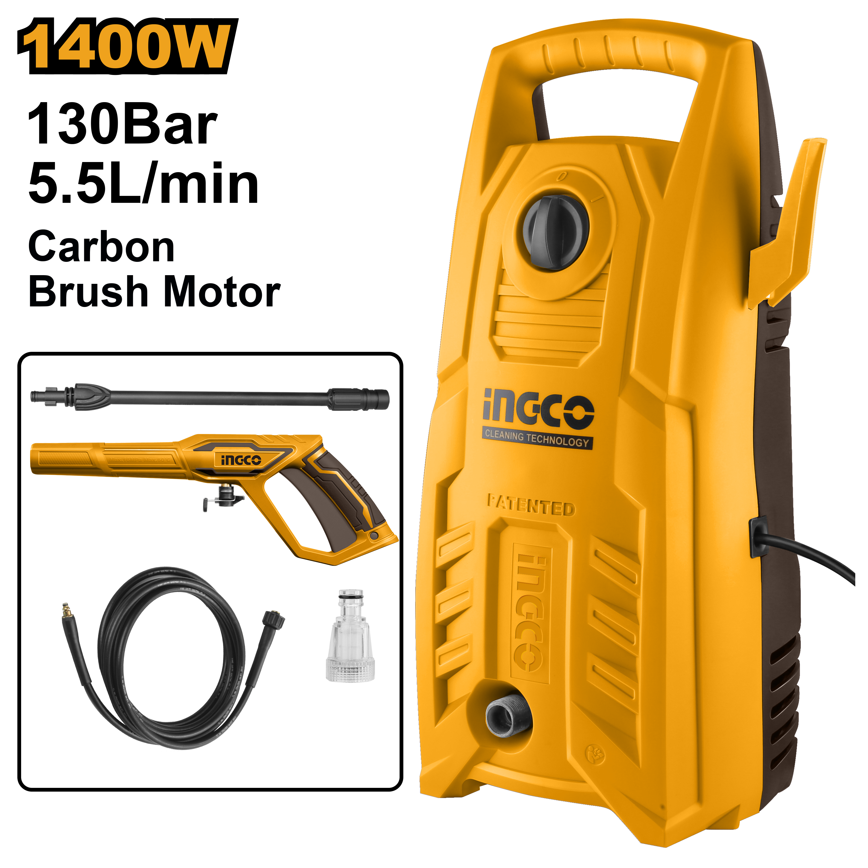 INGCO High Pressure Washer - HPWR14008 Main image