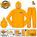 INGCO 100% New PVC Rain Suit - HRCTSKT031.M, L, XL, XXL, XXXL