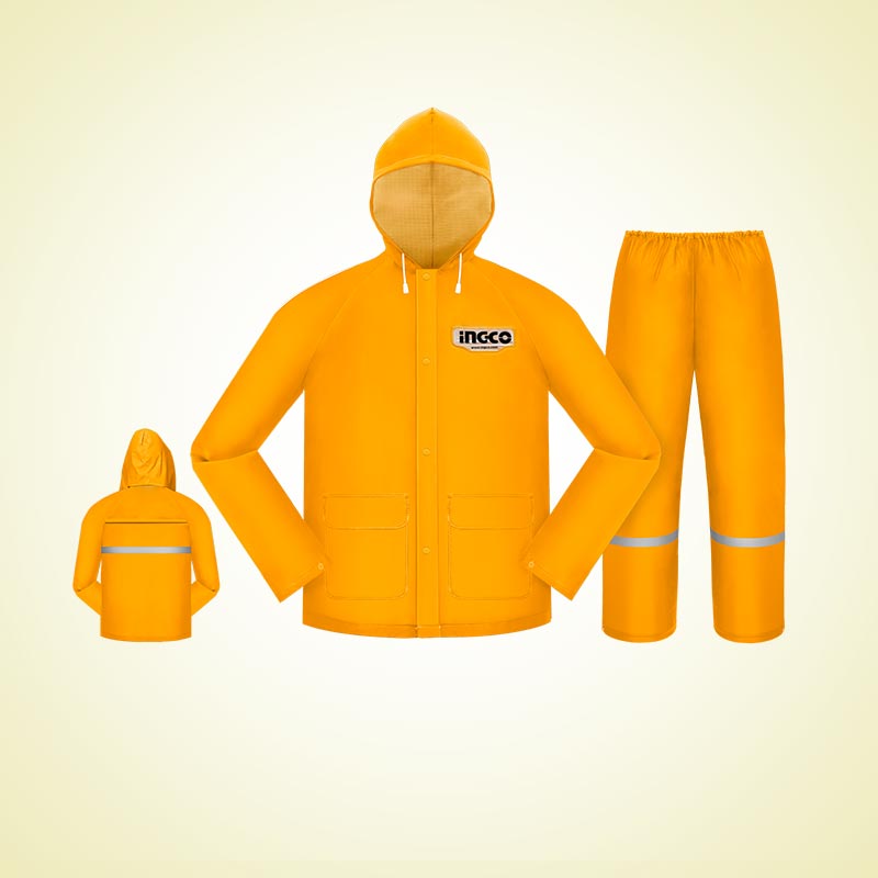 INGCO 100% New PVC Rain Suit - HRCTSKT031.M, L, XL, XXL, XXXL