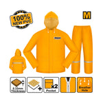INGCO 100% New PVC Rain Suit - HRCTSKT031.M, L, XL, XXL, XXXL