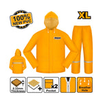 INGCO 100% New PVC Rain Suit - HRCTSKT031.M, L, XL, XXL, XXXL
