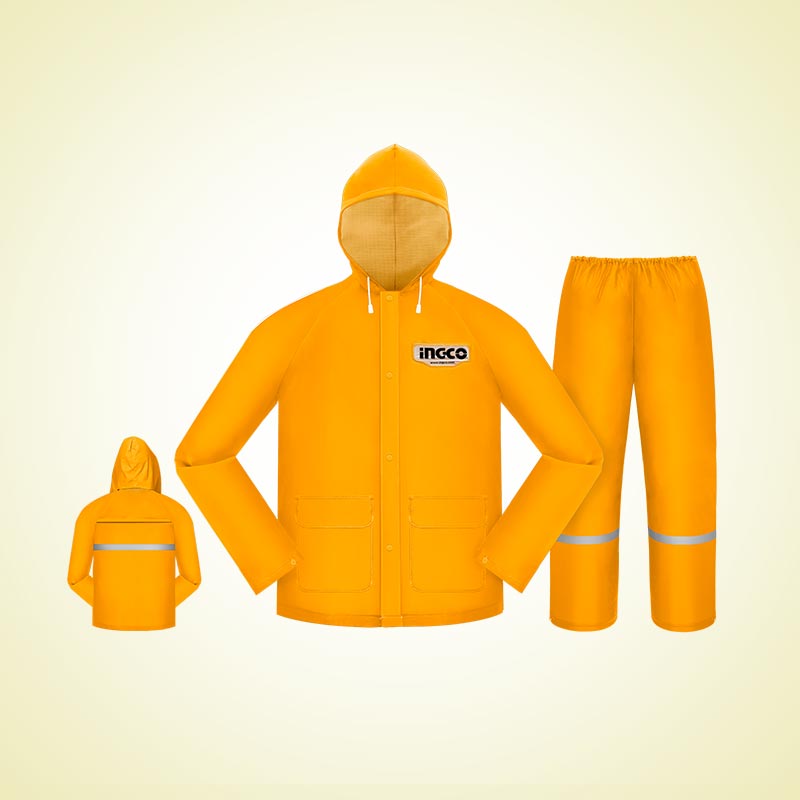 INGCO 100% New PVC Rain Suit - HRCTSKT031.M, L, XL, XXL, XXXL