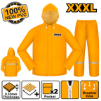 INGCO 100% New PVC Rain Suit - HRCTSKT031.M, L, XL, XXL, XXXL
