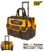 INGCO 20" Rolling Rigid Tool Bag - HRRTB2015