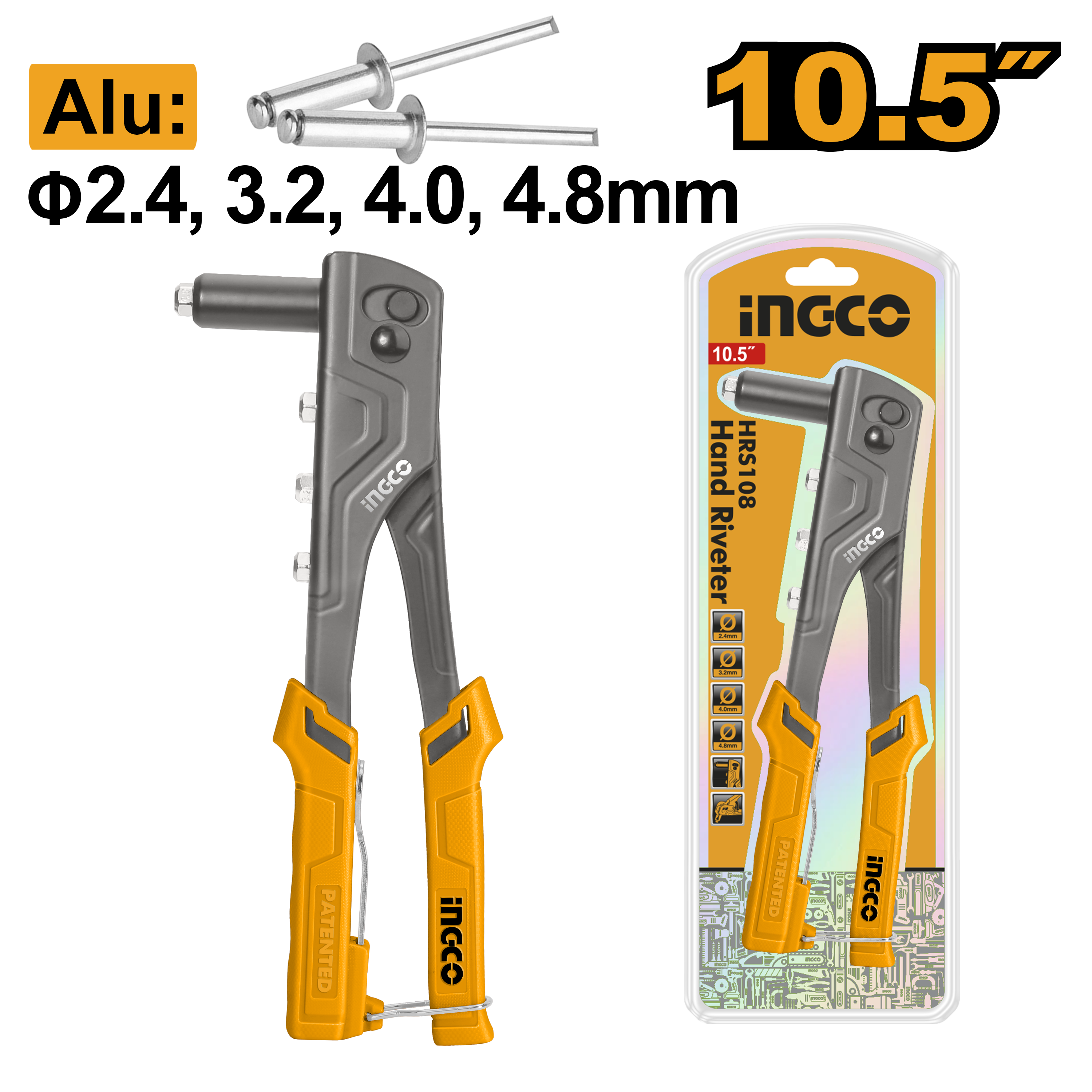 INGCO 10.5" Hand Riveter - HRS108 Main image