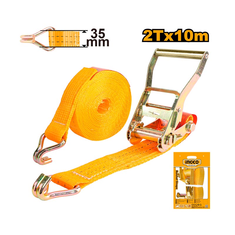 INGCO 35MM Width, 2Tx10M Ratchet Straps - HRSP2101