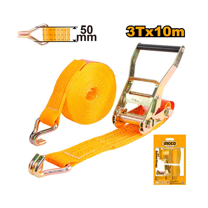 INGCO 50MM, 3Tx10M Ratchet Straps - HRSP3101