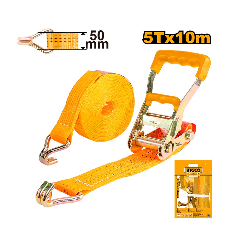 INGCO 50MM Width, 5Tx10M Ratchet Straps - HRSP5101