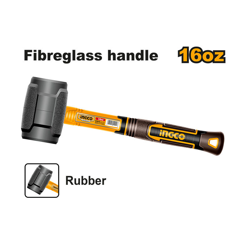 INGCO 16Oz Rubber Hammer - HRUH8816