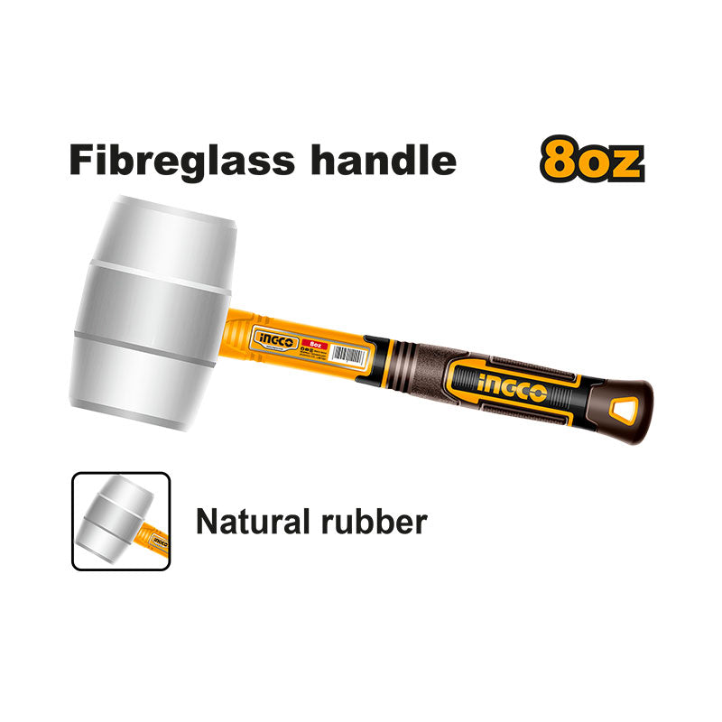 INGCO 8 Oz Rubber Hammer - HRUH8908