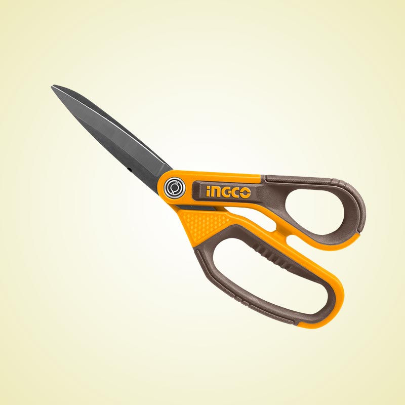 INGCO 210MM (8") Rubber Grip Long-Blade Scissors - HSCRS812108