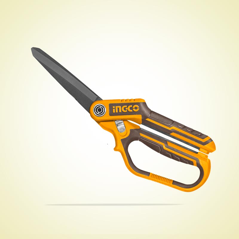 INGCO 255MM (10") Rubber Grip Long-Blade Heavy Duty Scissors - HSCRS832558