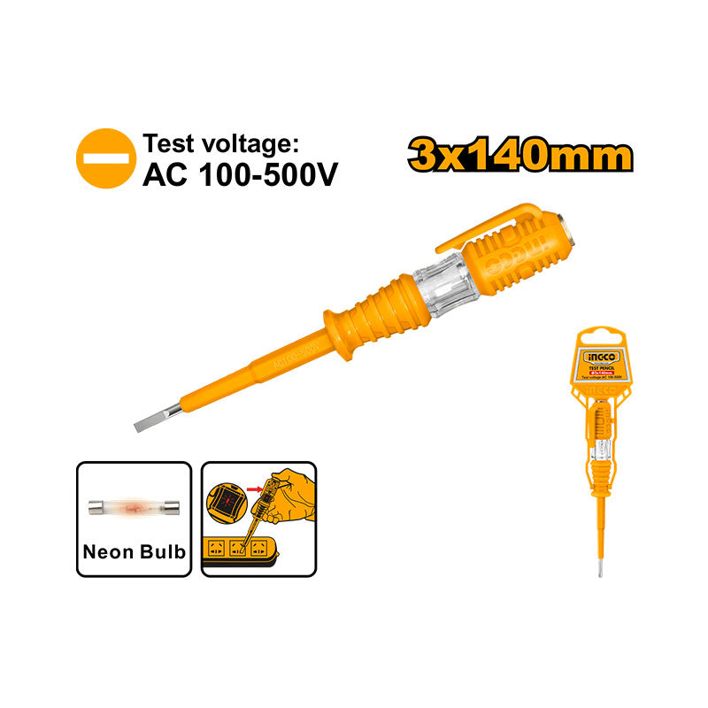INGCO 3x40MM, 100-500V Test Pencil - HSDT1408