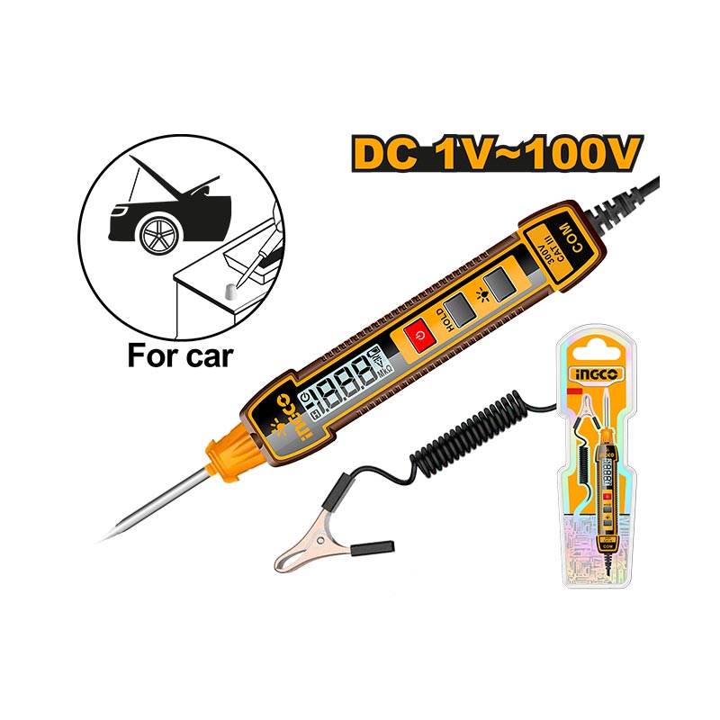 INGCO DC 1V-100V Automotive Circuit Tester (For Car) - HSDT41001