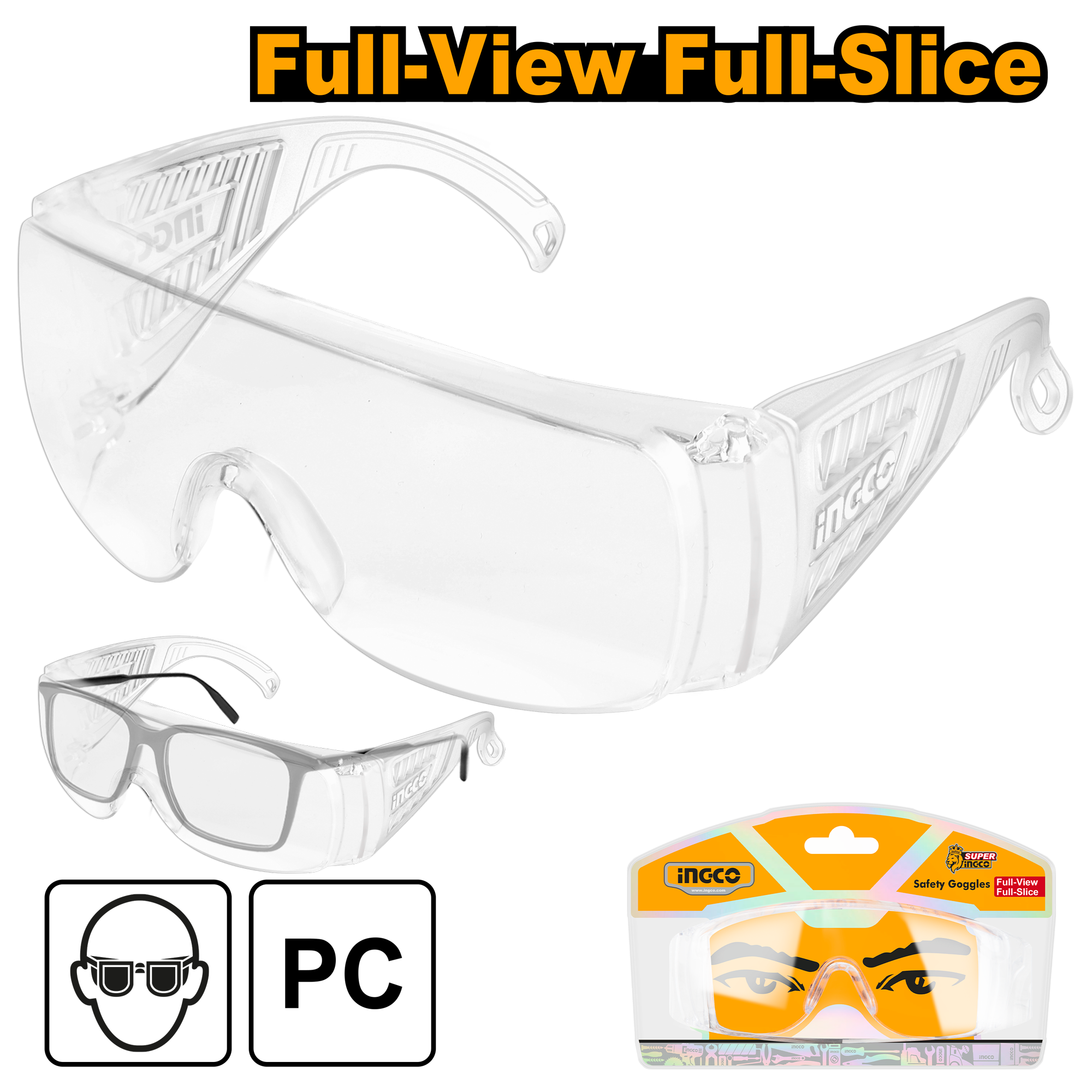 INGCO Full-View, Full-Slice Safety Goggles - HSG05