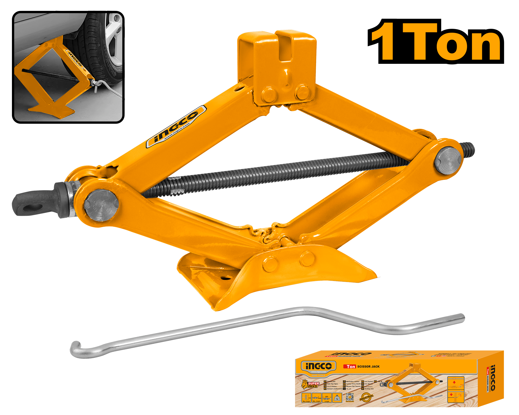 INGCO 1 Ton Scissor Jack - HSJ101