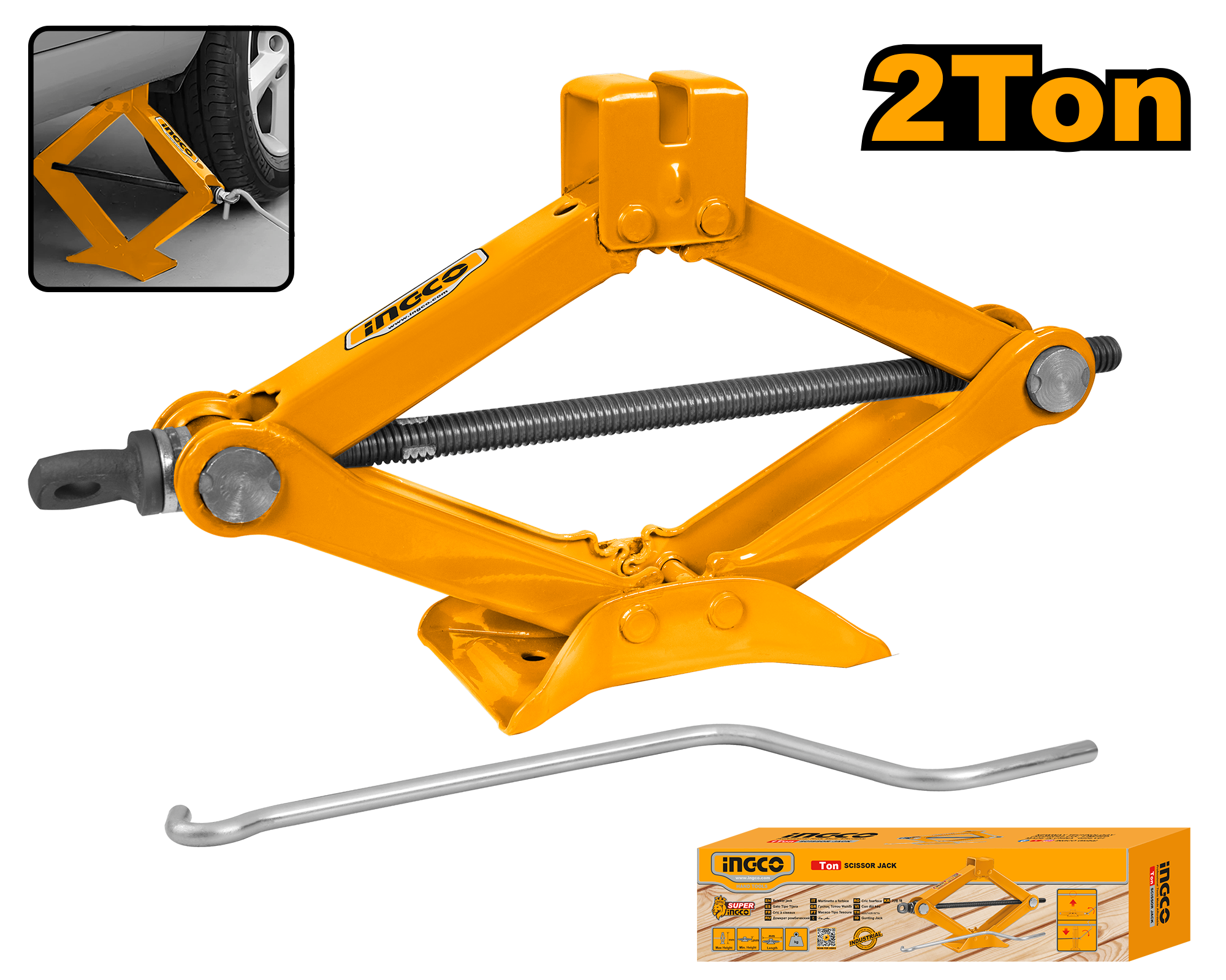 INGCO 2 Ton Scissor Jack - HSJ201