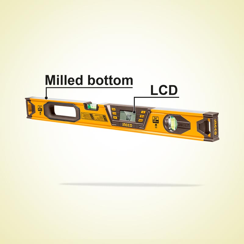 INGCO 60CM Milled Bottom Digital Level - HSL08060D