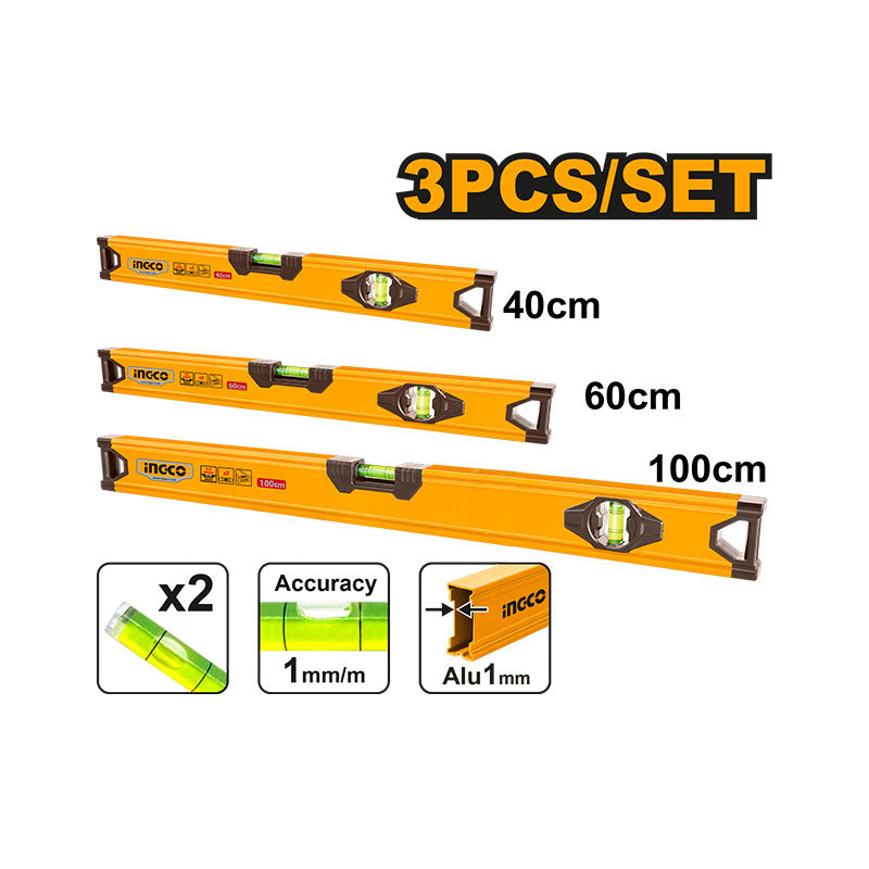 INGCO 3 PCs Spirit Level Set - HSL10403