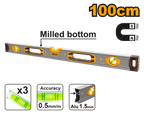 INGCO 100CM Milled Bottom Spirit Level with Powerful Magnets - HSL38100M