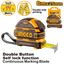 INGCO 8Mx25MM Double Button, Self Lock Function, Continuous Marking Blade Steel Measuring Tape with a Double Side Printing - HSMT08825