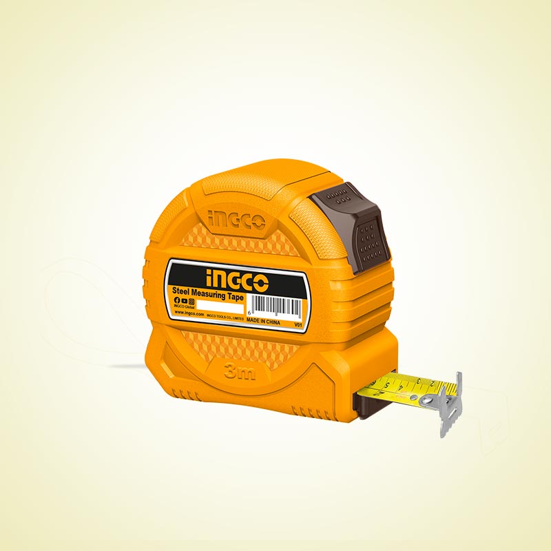 INGCO 3Mx16MM Continuous Marking Blade Steel Measuring Tape with Double Side Printing - HSMT39316