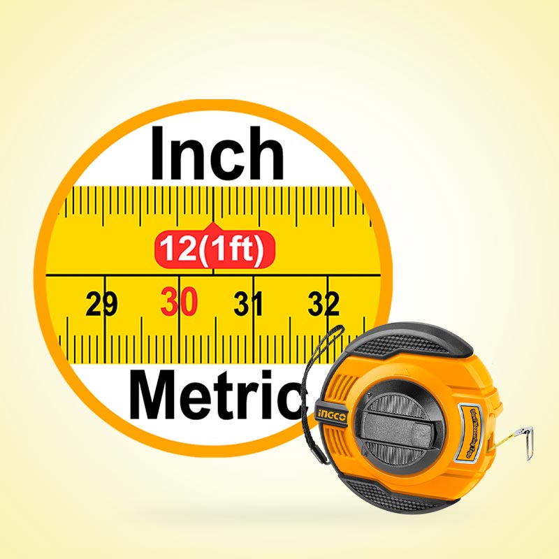 INGCO Steel Measuring Tape 20mx12.5mm - P10C40 - HSMT8420