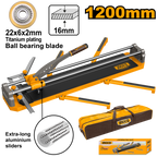 INGCO Extra-Long Aluminum Sliders 1200MM Tile Cutter with a 22x6x2MM Titanium Plating Ball Bearing Blade - HTC041201