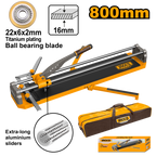 INGCO Extra-Long Aluminum Sliders 800MM Tile Cutter with a 22x6x2MM Titanium Plating Ball Bearing Blade - HTC04802