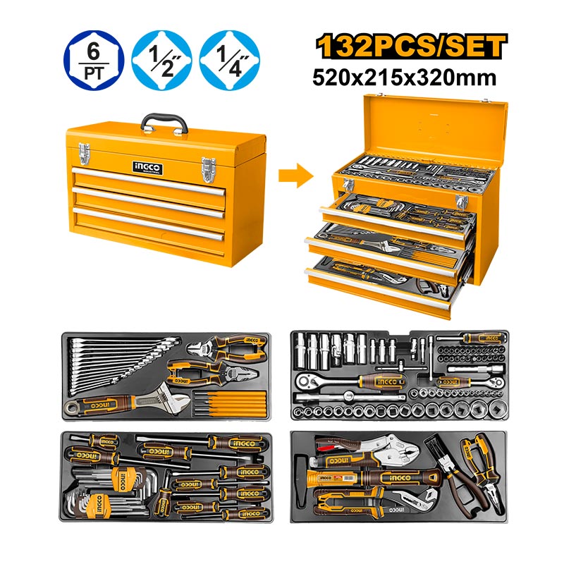INGCO 132 PCs Tool Chest Set - HTCS221321