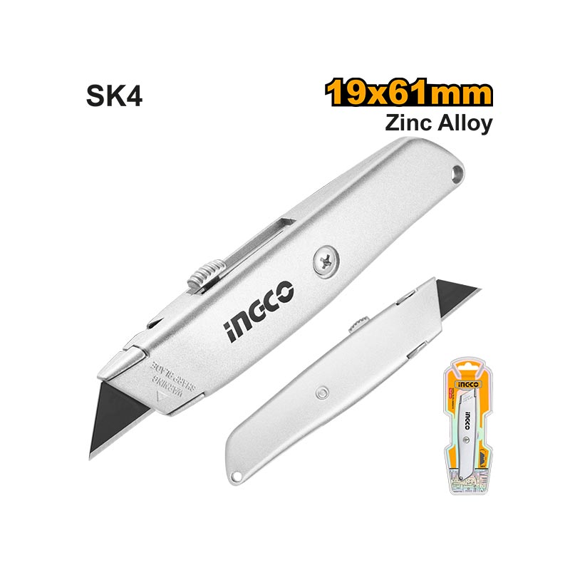 INGCO SK4 19x61MM Zinc Alloy Utility Knife - HUK615